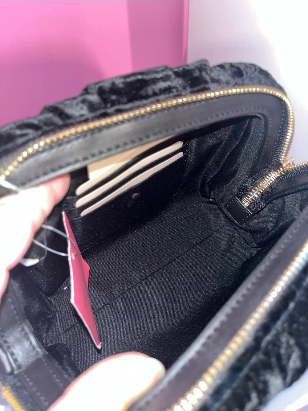 kate spade NWT! Pretty Kitty Velvet Party Clutch